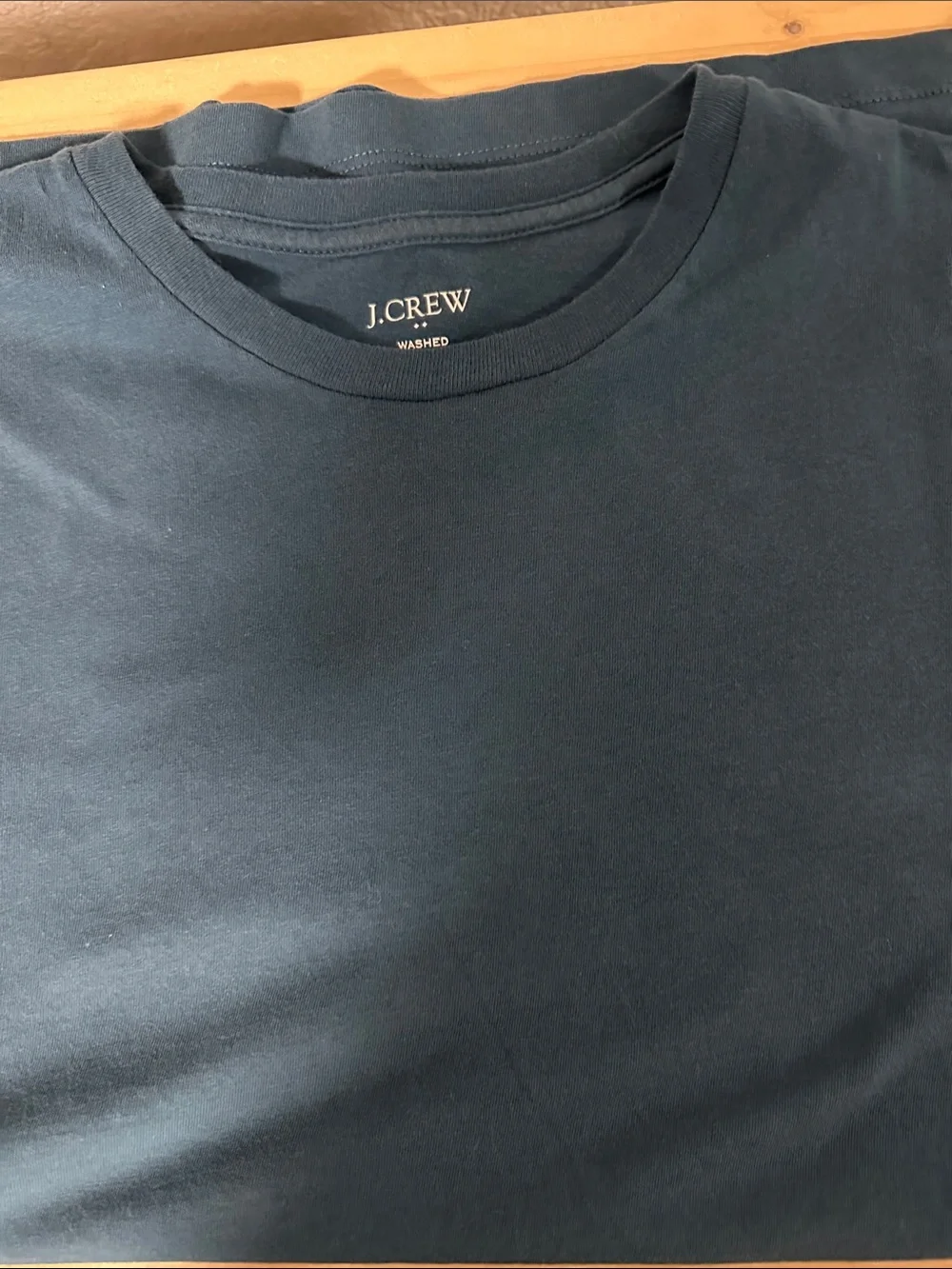 J.Crew Washed Crewneck Tee in Teal Blue